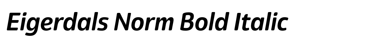 Eigerdals Norm Bold Italic